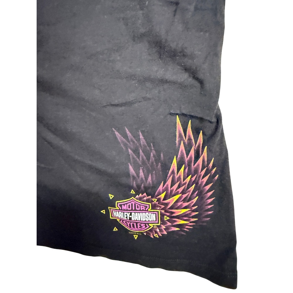 Harley-Davidson Womens Top Bundle Grey Ribbed Tee Tank Lot of 2 Shirts - BW - Picture 6 of 9